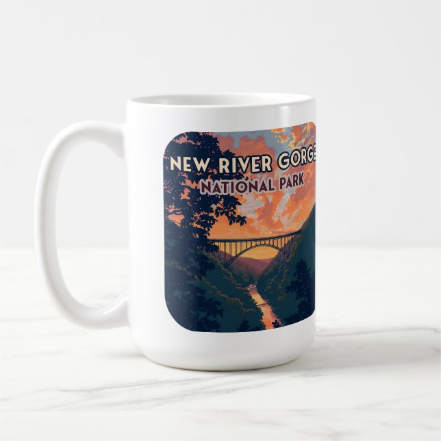 Mug New River Gorge National Park West Virginia Bridge (Gauche)