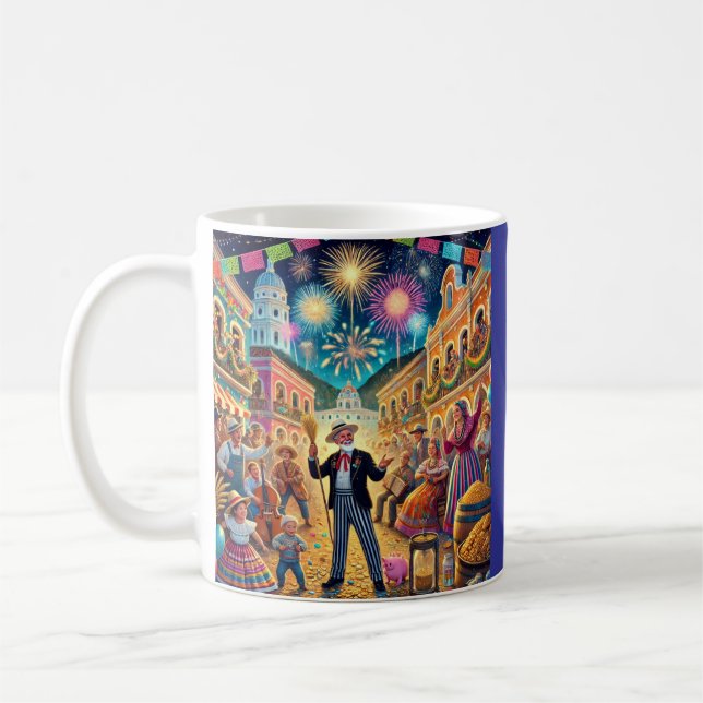 Mug New Year's Eve Celebration El Año Viejo (Gauche)
