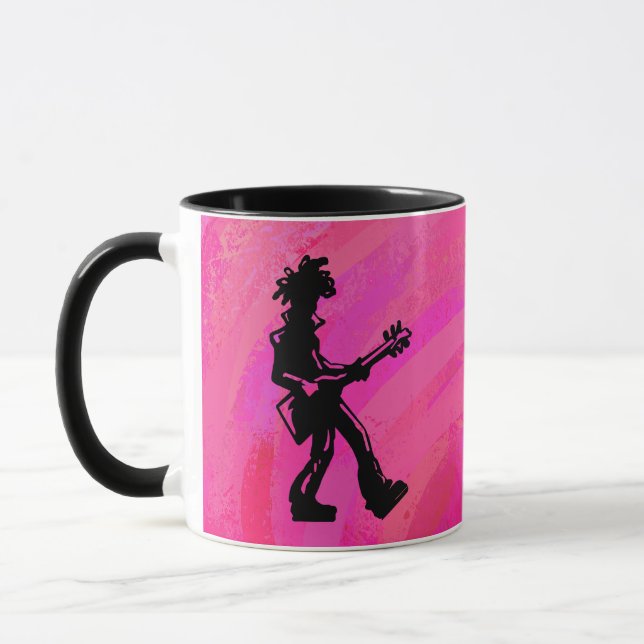Mug New York Boogie Nights Guitare Hot Pink (Gauche)