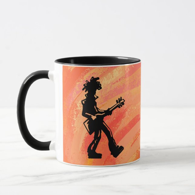 Mug New York Boogie Nights Guitare Orange (Gauche)