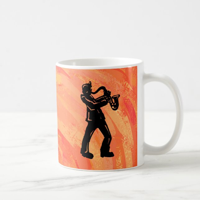 Mug New York Boogie Nights Saxophone Orange (Droite)