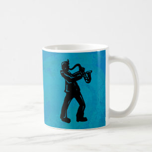 Mug New York Boogie Nuits Saxophone Bleu