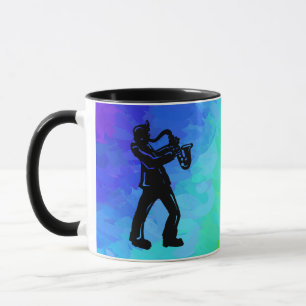 Mug New York Boogie Nuits Saxophone Rainbow
