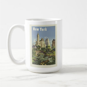 Mug New York City Skyline Central Park Vintage Retro