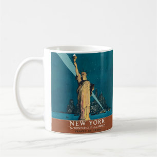 Mug New York City Vintage voyage Liberty Skyline