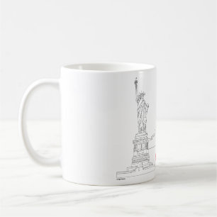 Mug New-York, Cool artistique de la Statue de la Liber