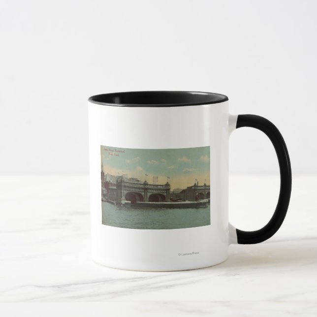Mug New York, NY - Bâtiment du terminal de ferry de So (Droite)
