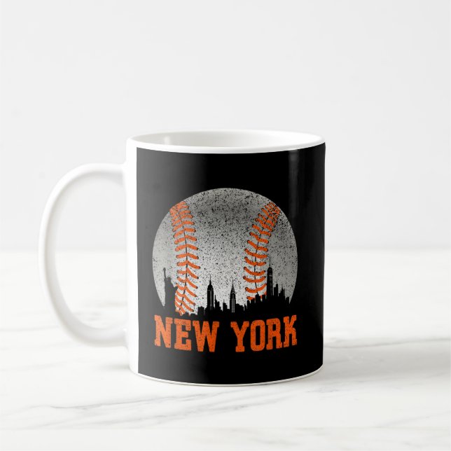 Mug New York Ny Skyline Baseball Rencontre À Gameday (Gauche)