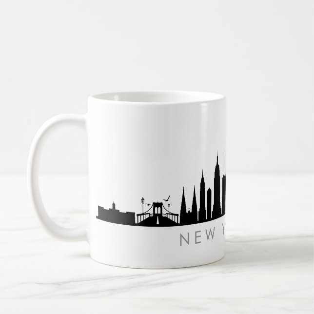 Mug NEW YORK NYC Manhatten USA City Skyline Silhouette (Gauche)