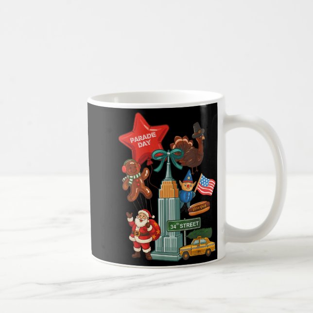 Mug New York Parade Day Thanksgiving Santa Taxi  (Droite)
