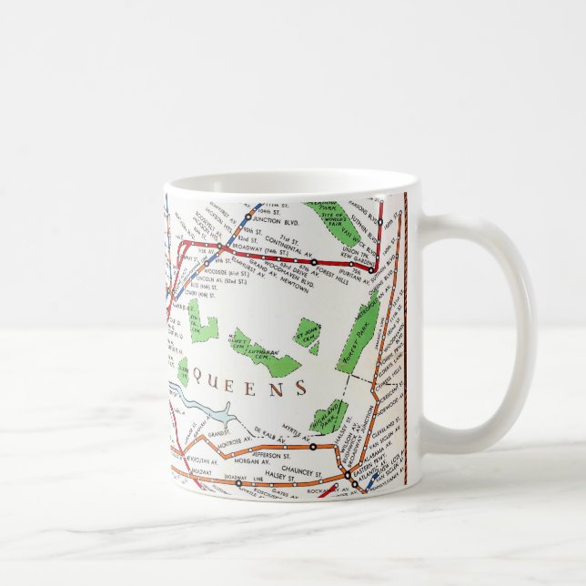 Mug New York : Souterrain Map, 1940 (Droite)