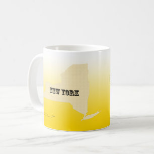 Mug - New York State Map avec la ville