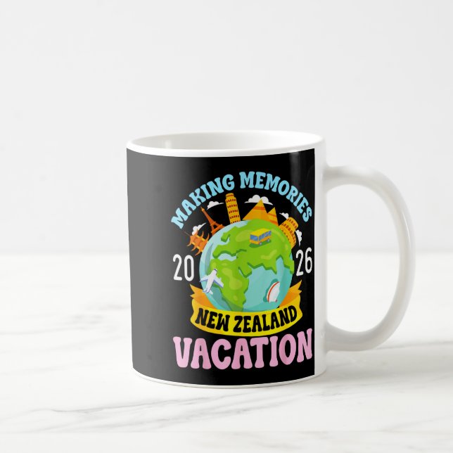Mug New Zealand Vacation 2026 Travel Making Memories F (Droite)