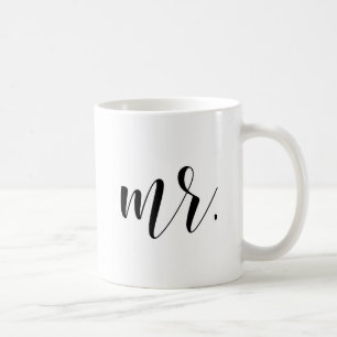 Mug Newlyweds M. Calligraphie moderne Tapis typograp