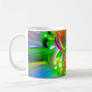 Mug Nez des marguerites Abstraites aux couleurs vives