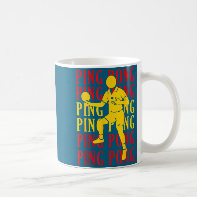 Mug Ng Ng Table Tennis Player Fans Child Man Retro  (Droite)