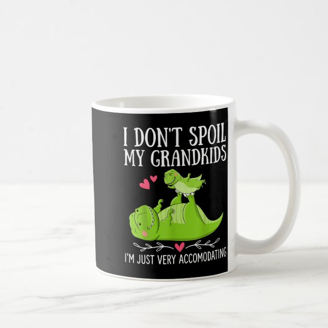 Mug N'gâtez pas les petits-enfants accommodant le dino (Droite)