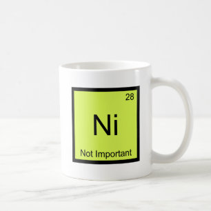 Mug Ni - Pas important Symbole d'élément de chimie amu