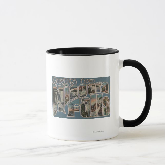 Mug Niagara Falls, New York - Grandes Lettres Scènes 4 (Droite)