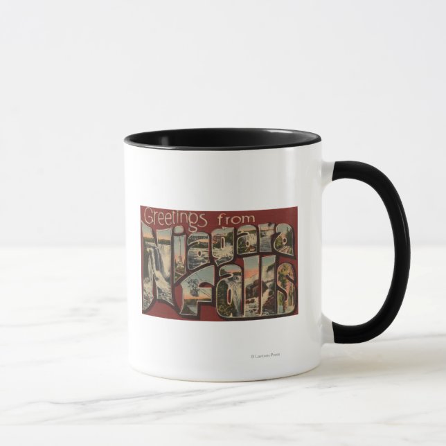 Mug Niagara Falls, New York - Scènes de grandes lettre (Droite)
