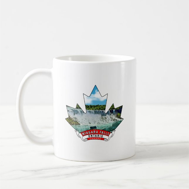 Mug Niagara Falls, Ontario Canada Feuille d'érable (Gauche)