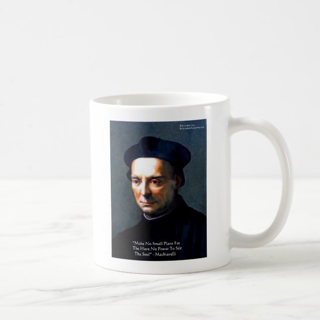 Mug Niccolo Machiavelli "Power" Citation de sagesse Ca (Droite)