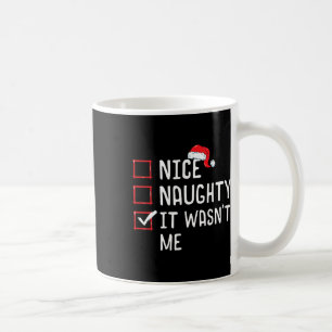 Mug Nice Naughty C'était pas moi la liste de Noël