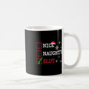 Mug Nice Naughty Christmas List Funny Festive Père Noë