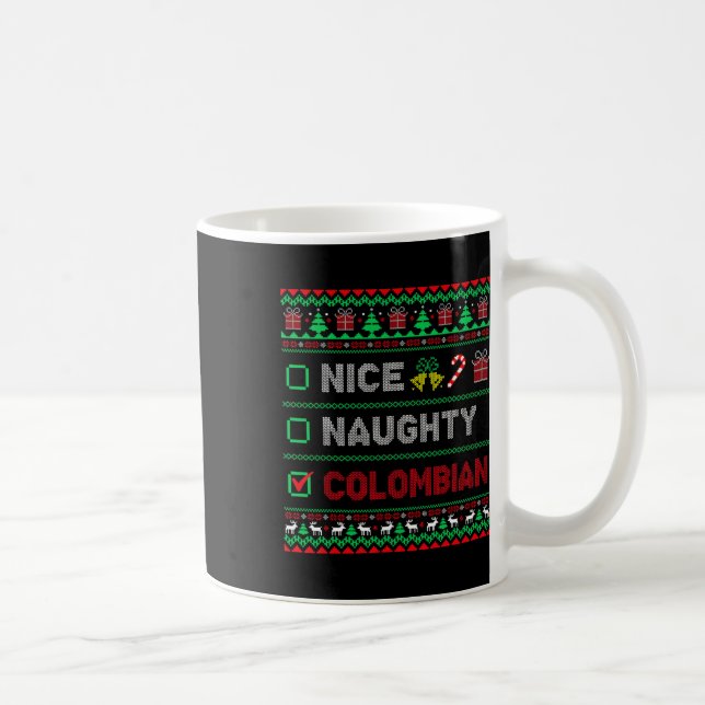 Mug Nice Naughty Colombian Christmas Checklist Colombi (Droite)