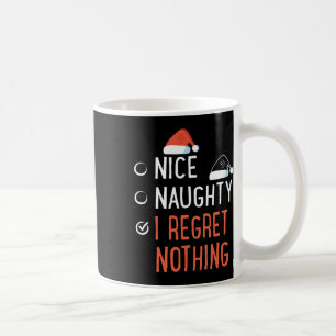 Mug Nice Naughty I Regret Nothing Père Noël Liste de  