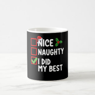 Mug Nice Naughty J'Ai Fait Ma Meilleure Liste De Noël