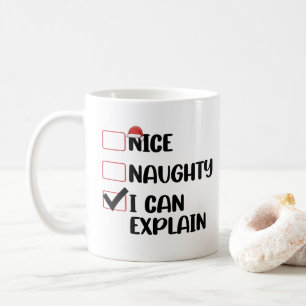 Mug Nice Naughty Je Peux Expliquer La Liste De Noël Pè