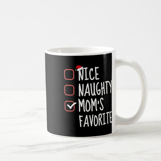 Mug Nice Naughty Maman's Favorite Funny Christmas List (Droite)