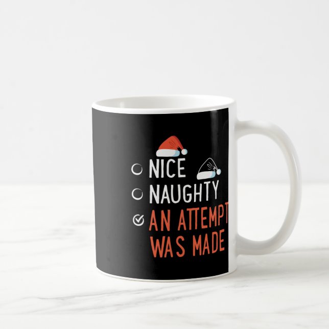 Mug Nice Naughty Une Tentative A Été Faite Père Noël L (Droite)