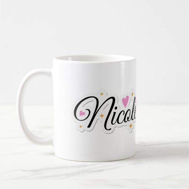 Mug Nicole nom mignon design (Gauche)