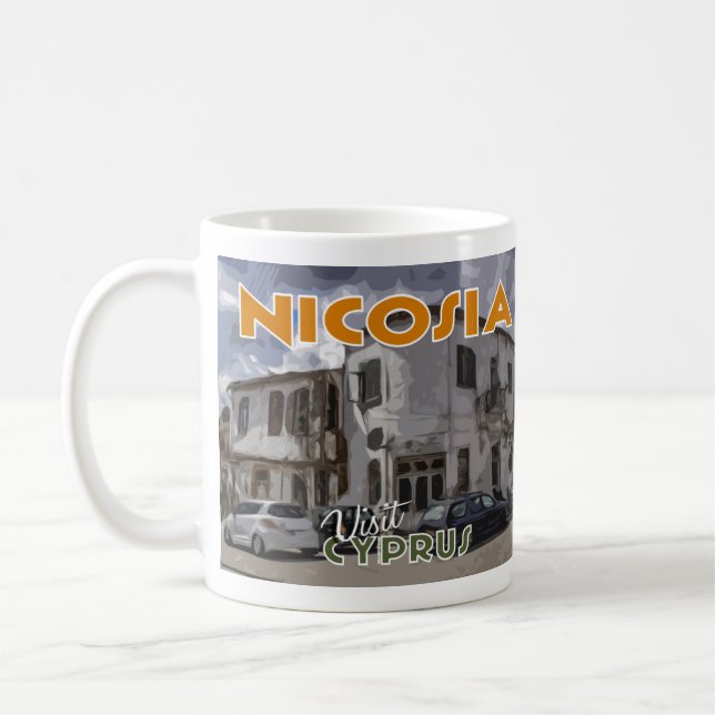 Mug Nicosie, Visite Chypre I Love (Gauche)