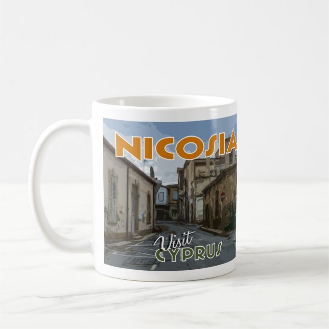 Mug Nicosie, Visite Chypre I Love (Gauche)