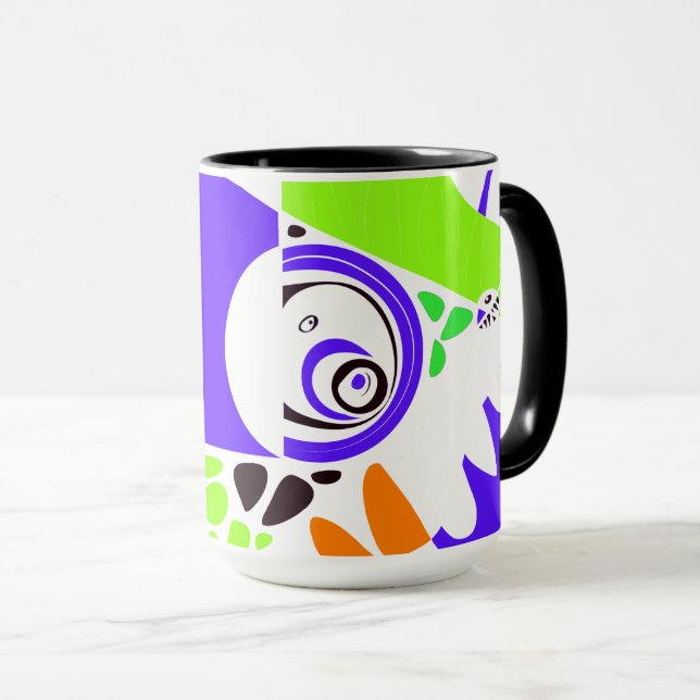 Mug Nid d'oiseau - Indigo White (Devant droit)