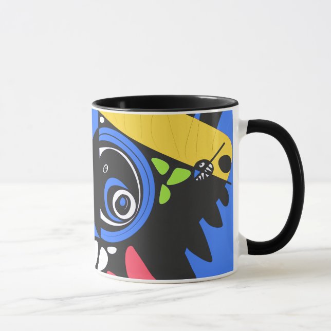 Mug Nid d'oiseau - Noir bleu (Droite)