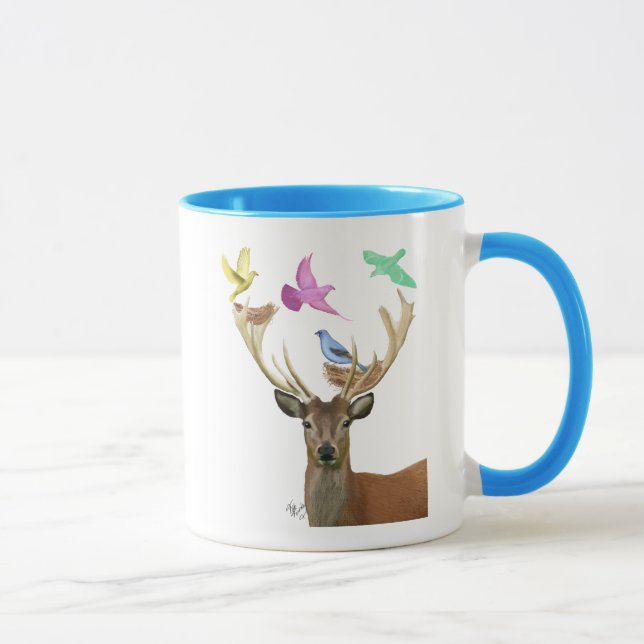 Mug Nids des cerfs et des oiseaux Pastel Shades (Droite)