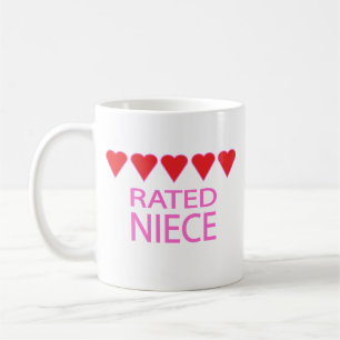 Mug Nièce aux cinq cœurs