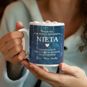 Mug Nieta Espagnol Grandgirl Merci Citation personnali