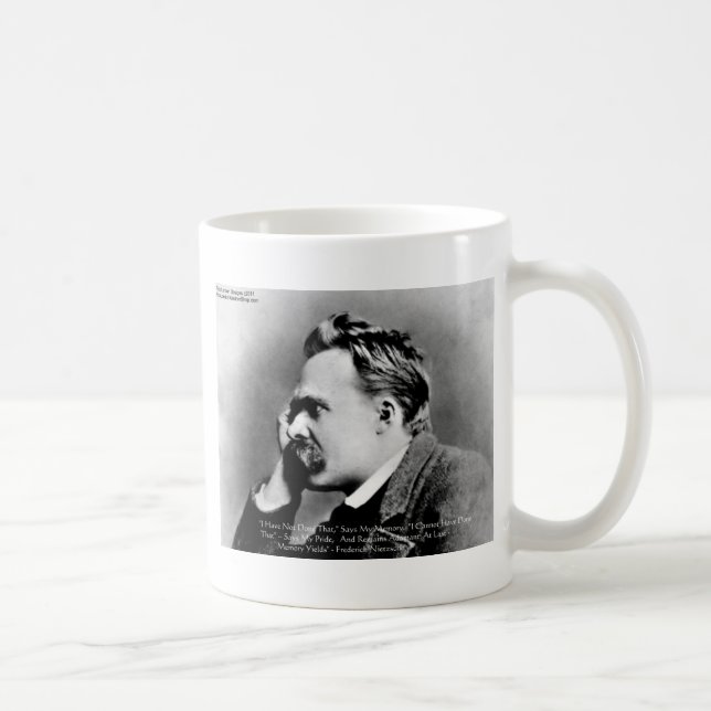 Mug Nietzsche "Fierté Vs Mémoire" Citation De Sagesse  (Droite)