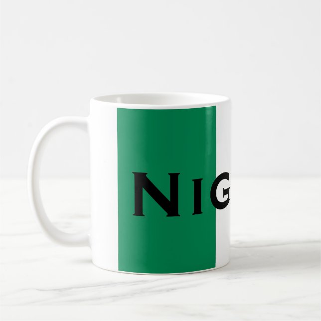 Mug Nigeria avec le drapeau nigérian (Afrique de l'Oue (Gauche)