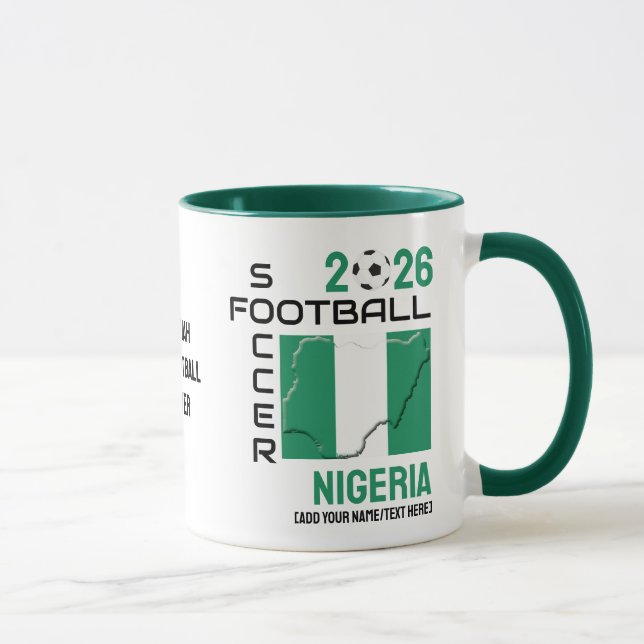 Mug NIGERIA Football Coutume 2026 TOUTE ANNÉE (Droite)