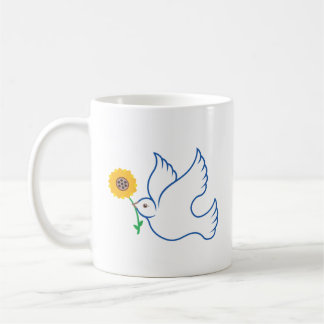 Mug Nightingale ukrainienne avec tournesol