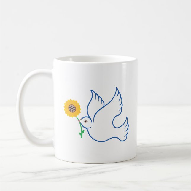 Mug Nightingale ukrainienne avec tournesol (Gauche)