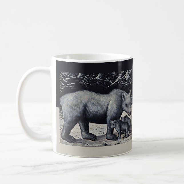 Mug Niko Pirosmani - Ours blanc aux petits (Gauche)