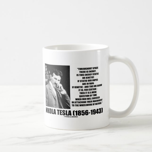 Mug Nikola Tesla Roue De La Nature Énergie Cinétique (Droite)