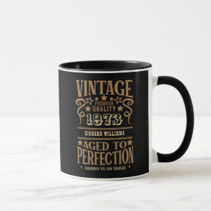 Mug N'importe quel âge Vintage Whiskey thème Noir Anni